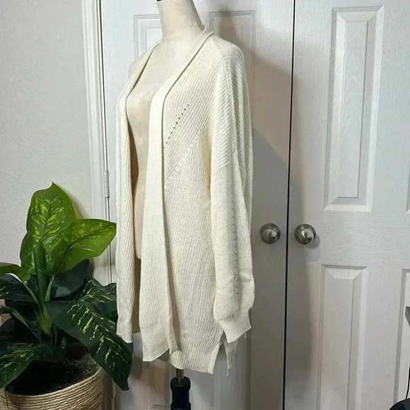 Universal Thread Women’s Open-front Cozy Knit Cardigan Color Cream Size 2X - Picture 7 of 12